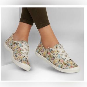 SKECHERS - WOMENS BOBS BEACH BINGO - SABERTOOTH SNEAKERS